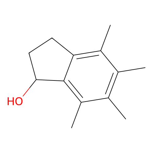4,5,6,7-tetramethyl-2,3-dihydro-1H-inden-1-ol structure