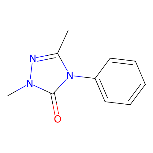 2,5-dimethyl-4-phenyl-2,4-dihydro-3H-1,2,4-triazol-3-one structure