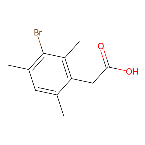2-(3-Bromo-2,4,6-trimethylphenyl)acetic acid structure