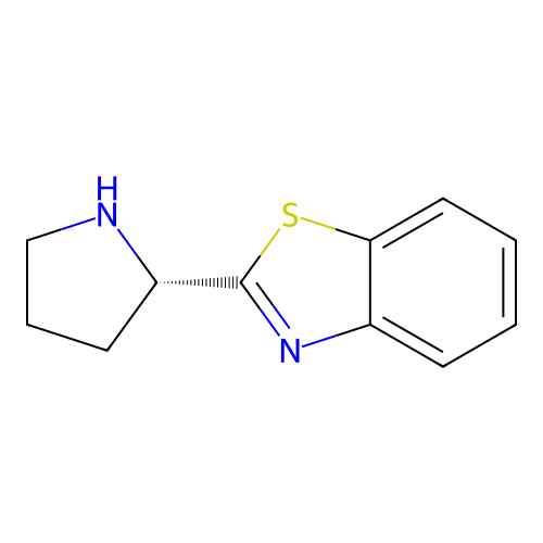 2-[(2S)-pyrrolidin-2-yl]-1,3-benzothiazole structure
