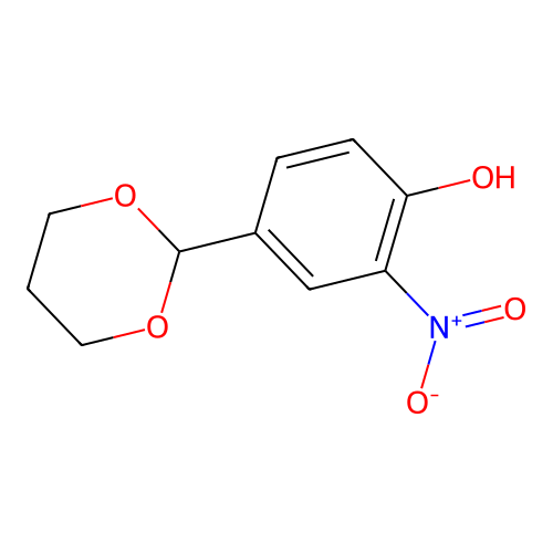 4-(1,3-Dioxan-2-yl)-2-nitrophenol structure