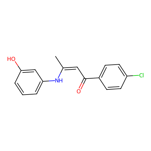 1-(4-Chlorophenyl)-3-(3-hydroxyanilino)but-2-en-1-one structure