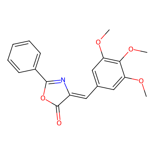 5(4H)-Oxazolone, 2-phenyl-4-[(3,4,5-trimethoxyphenyl)methylene]- structure
