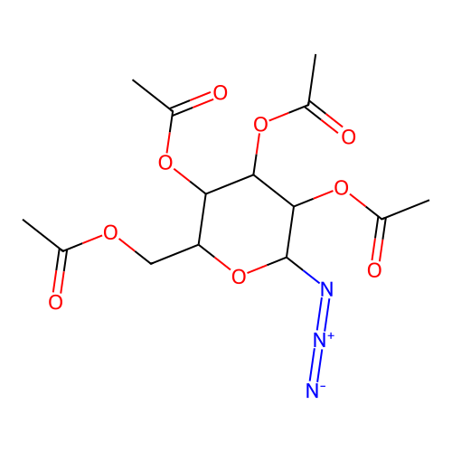 (3,4,5-Triacetyloxy-6-azidooxan-2-yl)methyl acetate structure