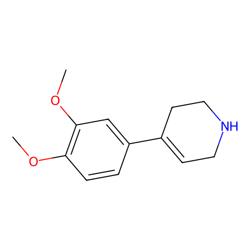 4-(3,4-Dimethoxyphenyl)-1,2,3,6-tetrahydropyridine structure