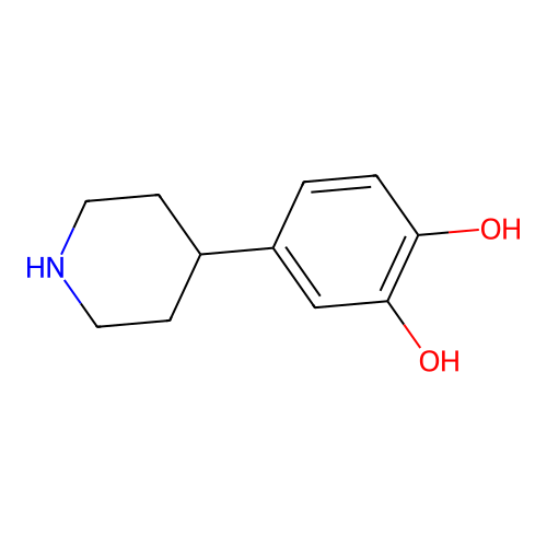 4-(Piperidin-4-yl)benzene-1,2-diol structure