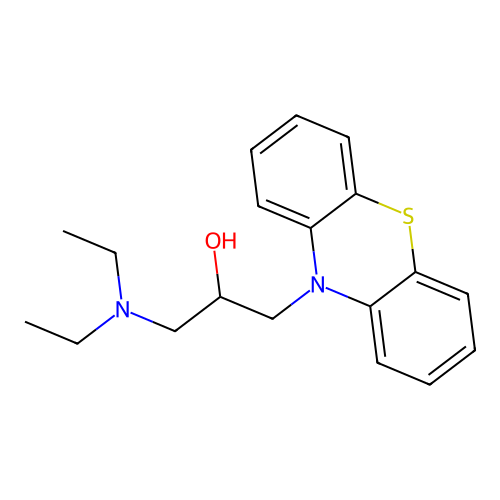 1-(diethylamino)-3-(10H-phenothiazin-10-yl)propan-2-ol structure