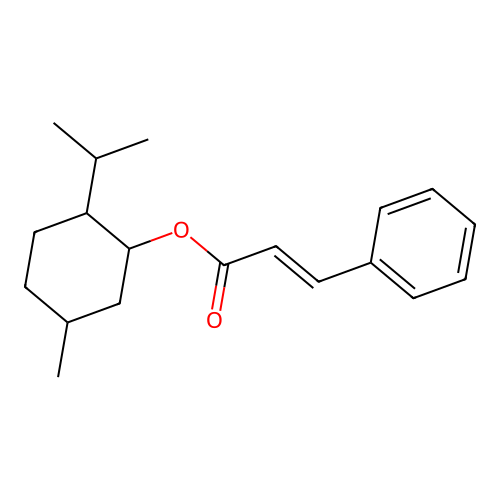 2-Propenoic acid, 3-phenyl-, 5-methyl-2-(1-methylethyl)cyclohexyl ester structure