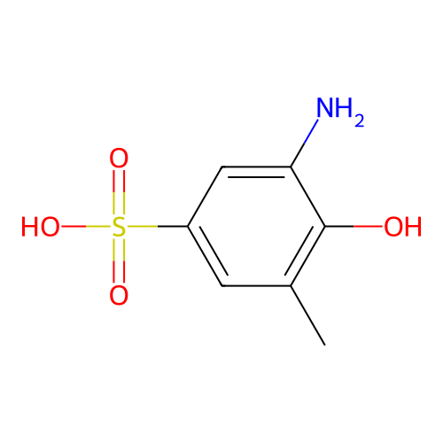 5-Amino-6-hydroxytoluene-3-sulphonic acid structure