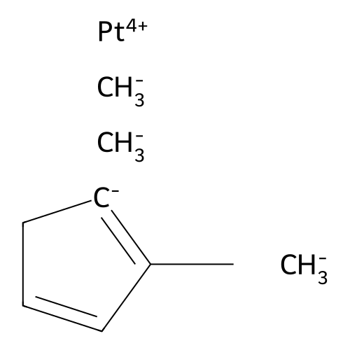 Platinum, trimethyl((1,2,3,4,5-eta)-1-methyl-2,4-cyclopentadien-1-yl)- structure