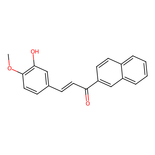 3-(3-Hydroxy-4-methoxyphenyl)-1-(2-naphthyl)prop-2-en-1-one structure