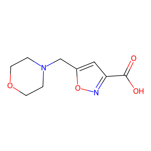 5-(Morpholin-4-ylmethyl)-1,2-oxazole-3-carboxylic acid structure