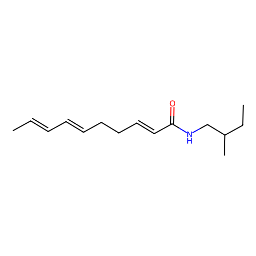 N-(2-Methylbutyl)deca-2,6,8-trienamide structure