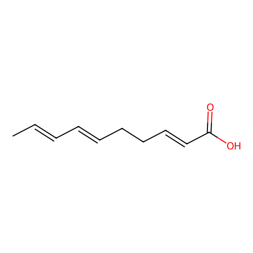2E,6E,8E-decatrienoic acid structure