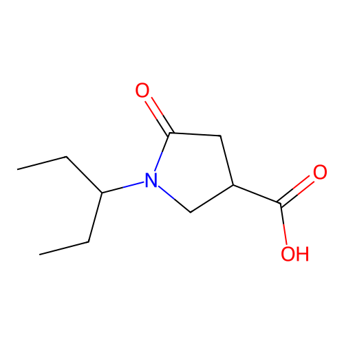 1-(1-Ethylpropyl)-5-oxopyrrolidine-3-carboxylic acid structure