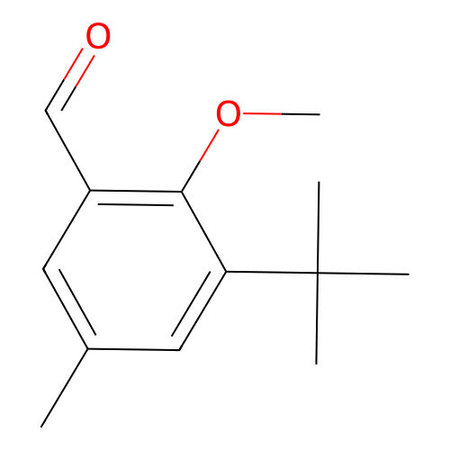 3-(1,1-Dimethylethyl)-2-methoxy-5-methylbenzaldehyde structure