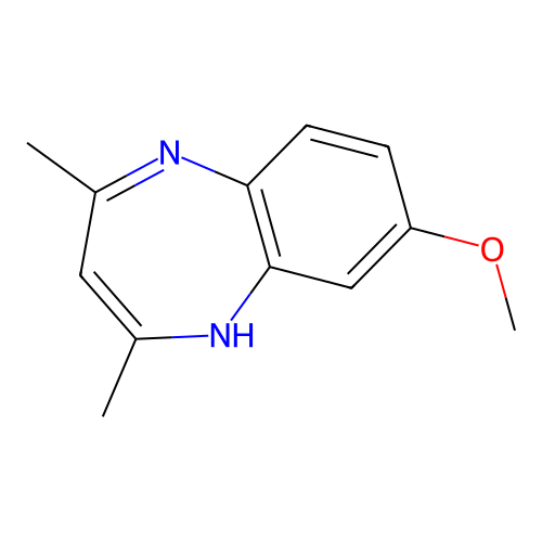 8-methoxy-2,4-dimethyl-1H-1,5-benzodiazepine structure