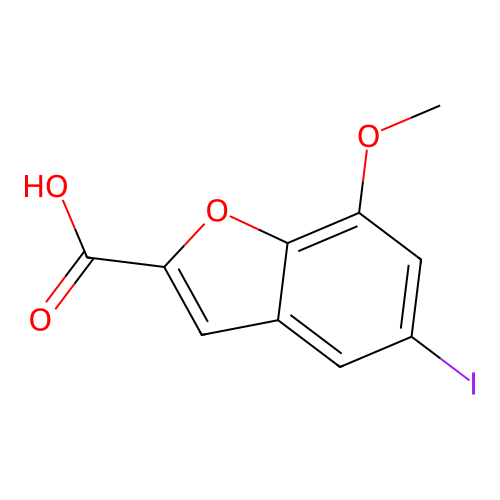 5-Iodo-7-methoxybenzofuran-2-carboxylic acid structure