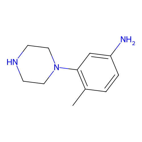 4-Methyl-3-(piperazin-1-yl)aniline structure