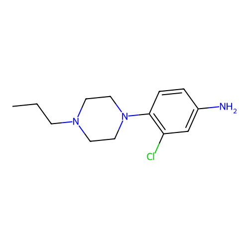 3-Chloro-4-(4-propylpiperazin-1-yl)aniline structure