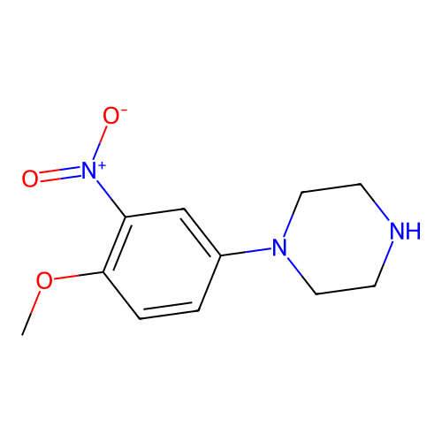 1-(4-Methoxy-3-nitrophenyl)piperazine structure