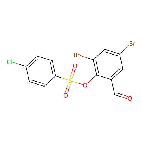 2,4-Dibromo-6-formylphenyl 4-chlorobenzenesulfonate structure