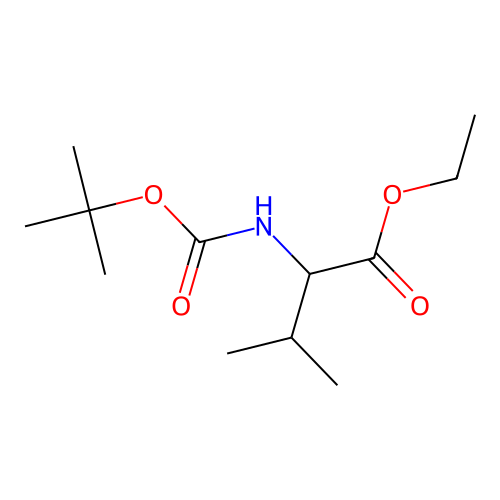 Ethyl 2-((tert-butoxycarbonyl)amino)-3-methylbutanoate structure
