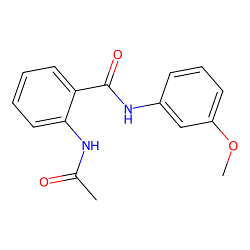 2-acetamido-N-(3-methoxyphenyl)benzamide structure
