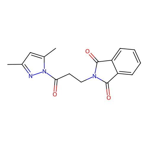 2-[3-(3,5-Dimethyl-pyrazol-1-yl)-3-oxo-propyl]-isoindole-1,3-dione structure
