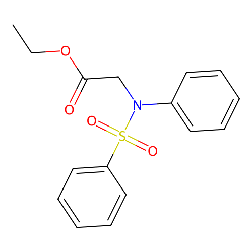 Ethyl 2-[(phenylsulfonyl)anilino]acetate structure