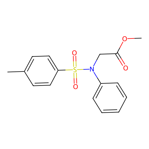 Methyl N-[(4-methylphenyl)sulfonyl]-N-phenylglycinate structure
