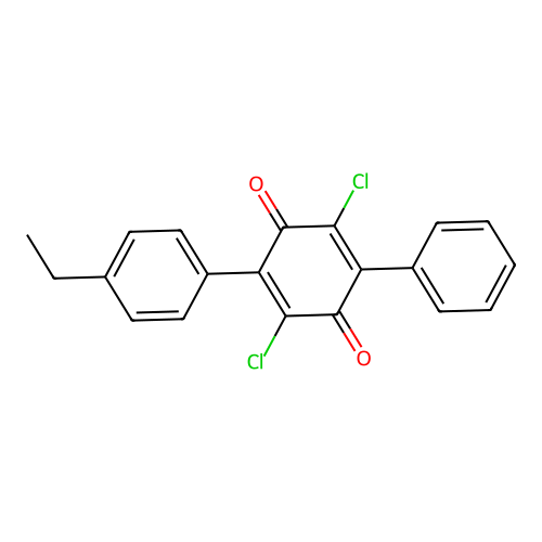 2,5-Dichloro-3-(4-ethylphenyl)-6-phenylcyclohexa-2,5-diene-1,4-dione structure