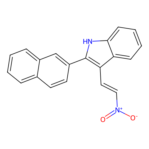 2-(2-naphthyl)-3-(2-nitrovinyl)-1H-indole structure