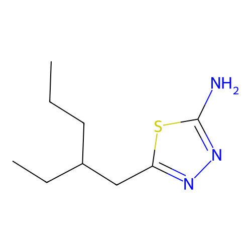5-(2-Ethylpentyl)-1,3,4-thiadiazol-2-amine structure