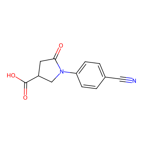 1-(4-Cyanophenyl)-5-oxopyrrolidine-3-carboxylic acid structure