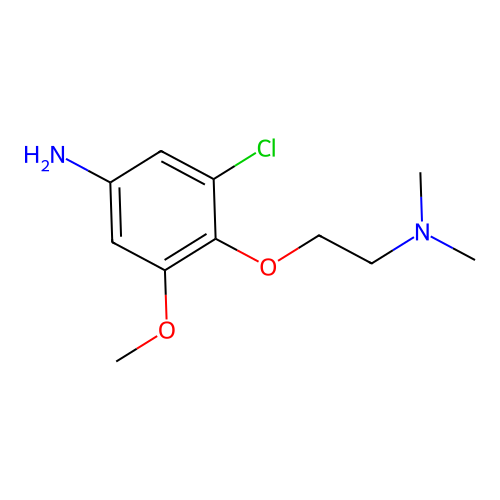 3-Chloro-4-[2-(dimethylamino)ethoxy]-5-methoxyaniline structure