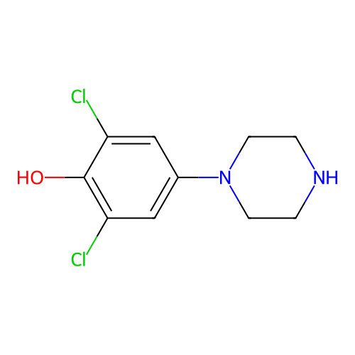 2,6-Dichloro-4-(piperazin-1-YL)phenol structure