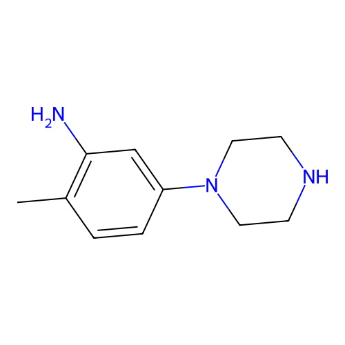 2-Methyl-5-(piperazin-1-yl)aniline structure