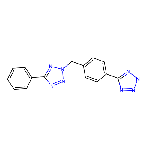 5-Phenyl-2-[[4-(2H-tetrazol-5-yl)phenyl]methyl]-2H-tetrazole structure