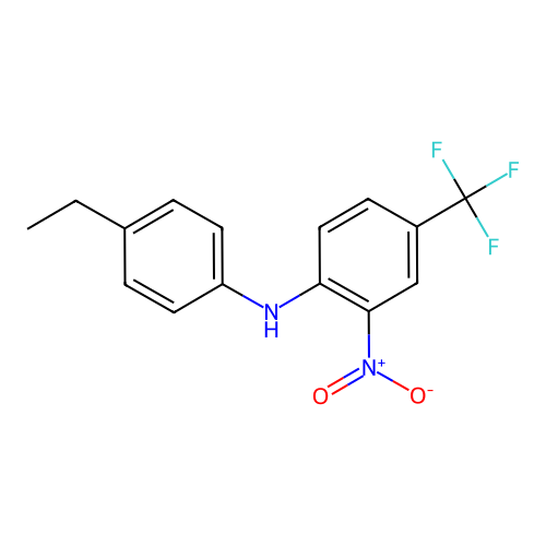 N-(4-ethylphenyl)-2-nitro-4-(trifluoromethyl)aniline structure