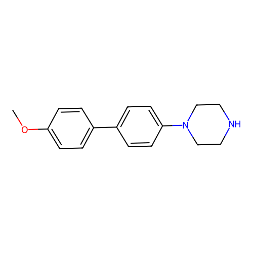 1-(4'-Methoxy-[1,1'-biphenyl]-4-yl)piperazine structure