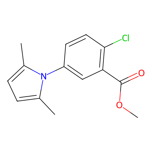 Methyl 2-chloro-5-(2,5-dimethylpyrrol-1-yl)benzoate structure