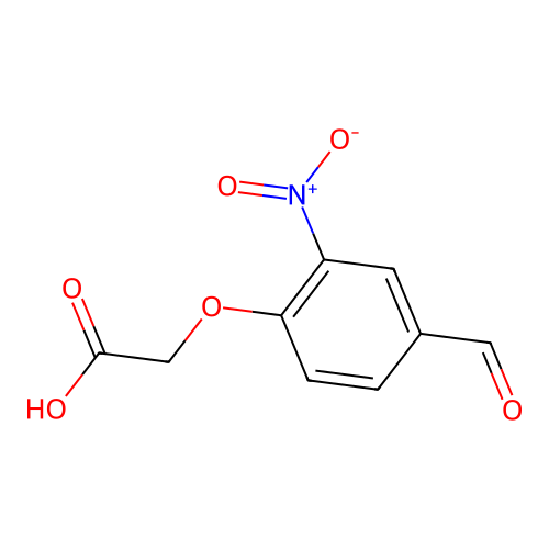 2-(4-Formyl-2-nitrophenoxy)acetic acid structure