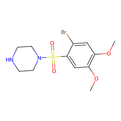 1-[(2-Bromo-4,5-dimethoxyphenyl)sulfonyl]piperazine structure