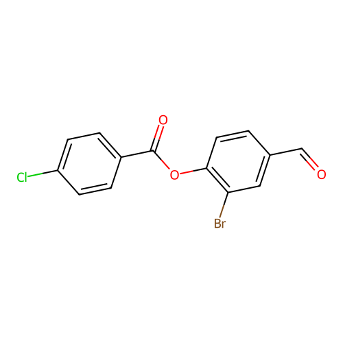 2-Bromo-4-formylphenyl 4-chlorobenzoate structure