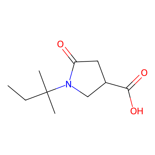 1-(1,1-Dimethylpropyl)-5-oxopyrrolidine-3-carboxylic acid structure