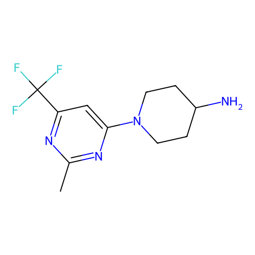 1-[2-Methyl-6-(trifluoromethyl)pyrimidin-4-yl]piperidin-4-amine structure