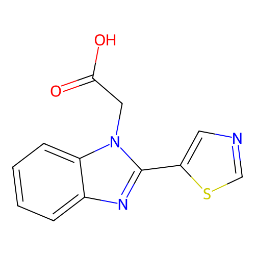 2-[2-(1,3-Thiazol-5-yl)benzimidazol-1-yl]acetic acid structure