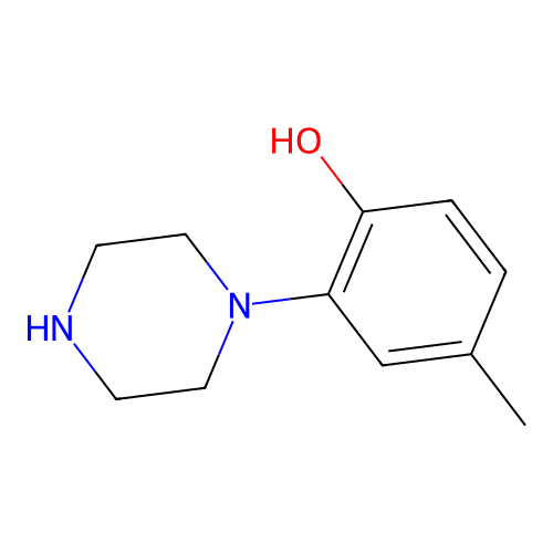 4-Methyl-2-(piperazin-1-yl)phenol structure