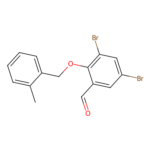 3,5-Dibromo-2-[(2-methylphenyl)methoxy]benzaldehyde structure